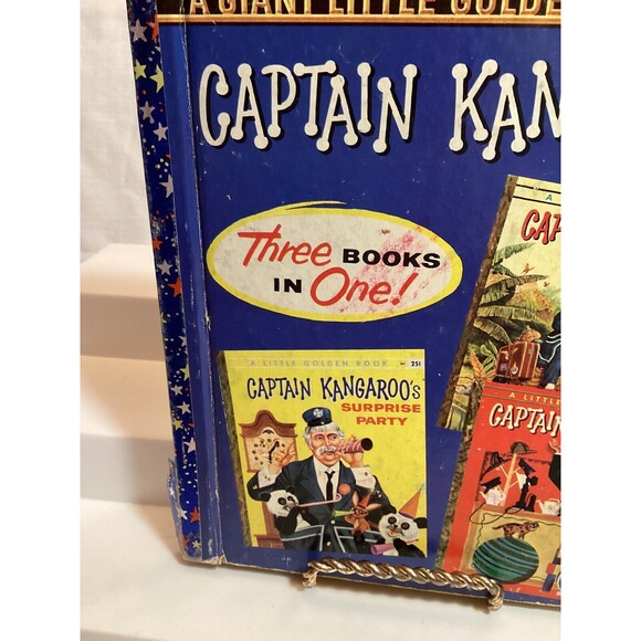 Captain Kangaroo Giant Little Golden Book 1959 "A" Edition 3 Stories 1 Book HB - Picture 3 of 16